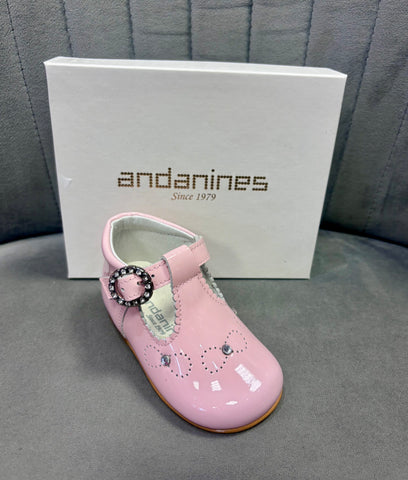 Andanines Pink Patent T-Bar 211181