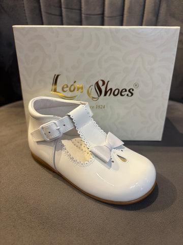 White Patent Leon Shoe 12653