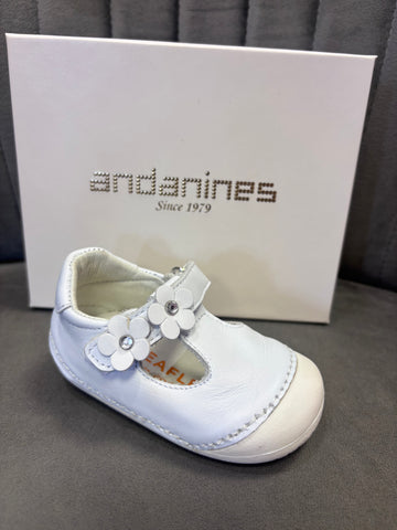 Andanines White Leather Pre Walker 252022
