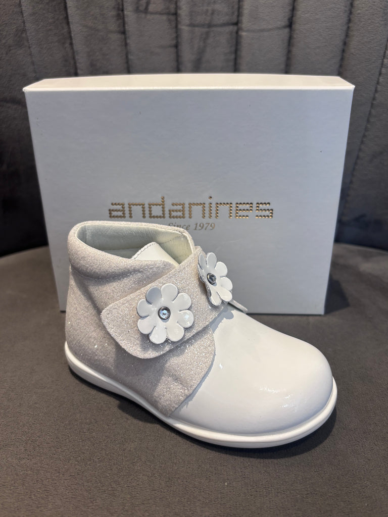 Andanines White Patent Boot 252642