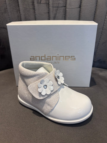 Andanines White Patent Boot 252642