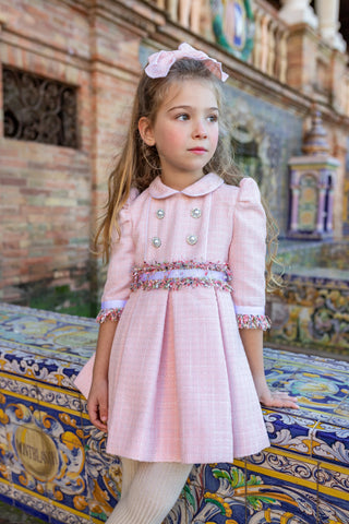 Pink Tweed Naxos Dress 7438