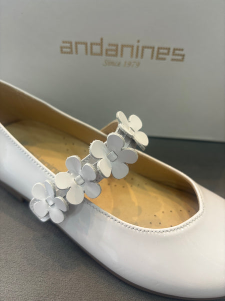 Andanines Occassion Shoe White Patent 201402