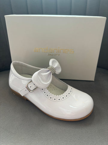 Andanines Occassion Shoe White Patent 192856