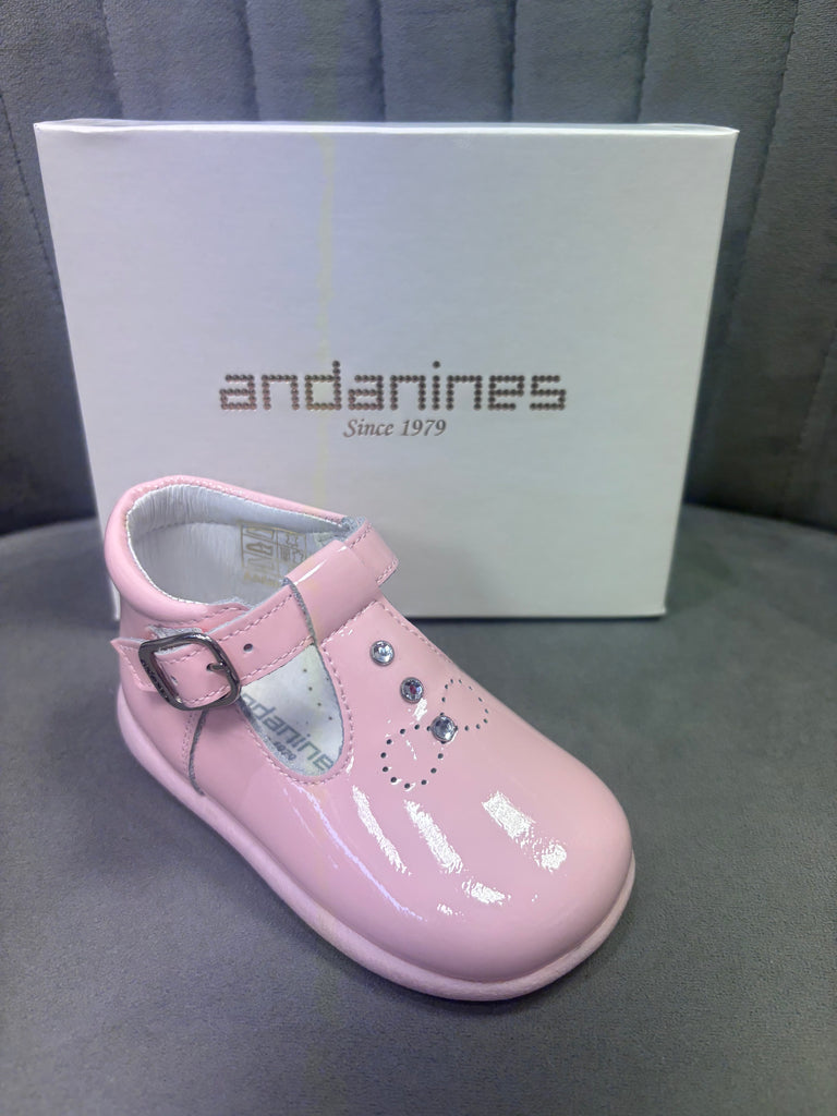 Andanines Pink Patent T-Bar 211268￼