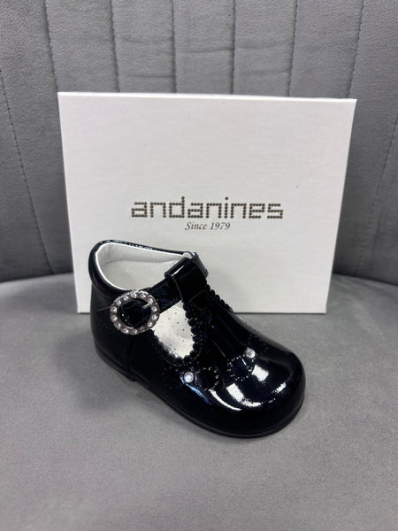 Andanines Black Patent T-Bar 211181