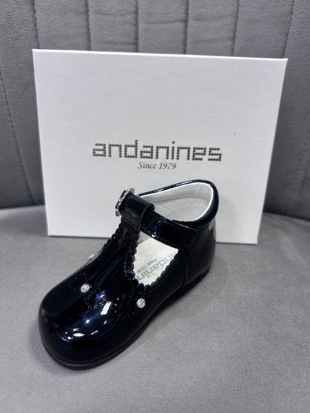 Andanines Black Patent T-Bar 211181