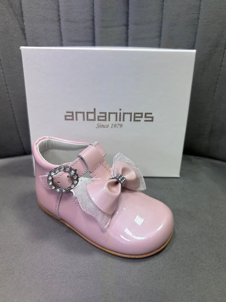 Andanines Pearl Nude Patent T-Bar 232260