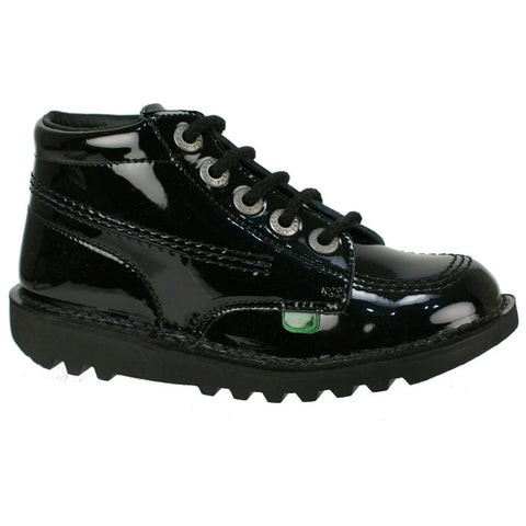 KICKERS Kick Hi Black Patent