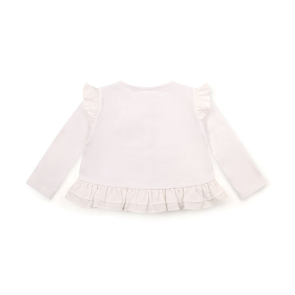 White Little A Penny Cardigan