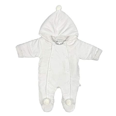 White Unisex Kleo Pramsuit LBW2558
