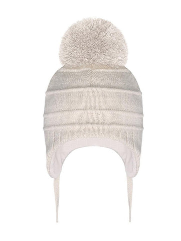 Beige Pom Pom Envy Buddie Pom Hat