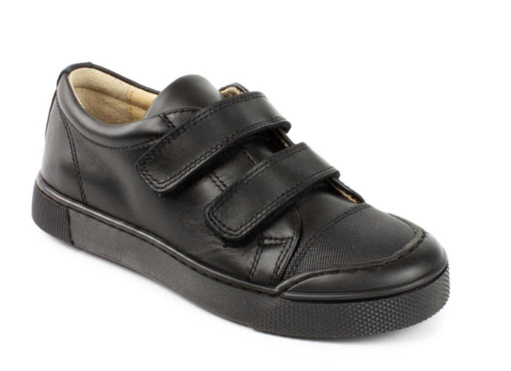 Petasil Black Linus 2 School Shoe