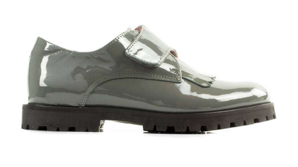 Petasil Tocana Grey Patent School Shoe