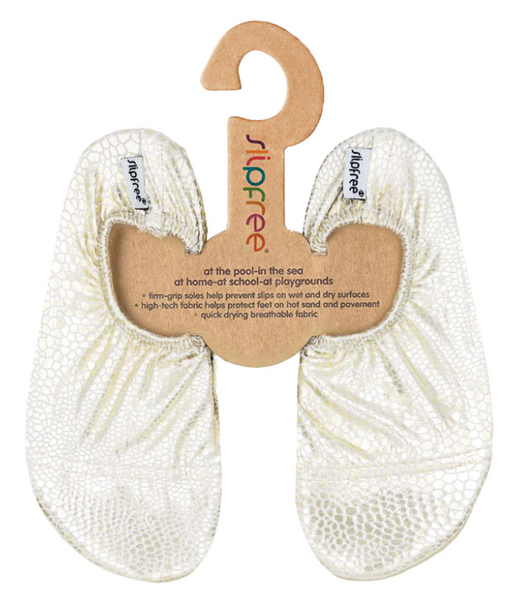 Slipfree Gold Glitter Pool Shoes (Foil Print)