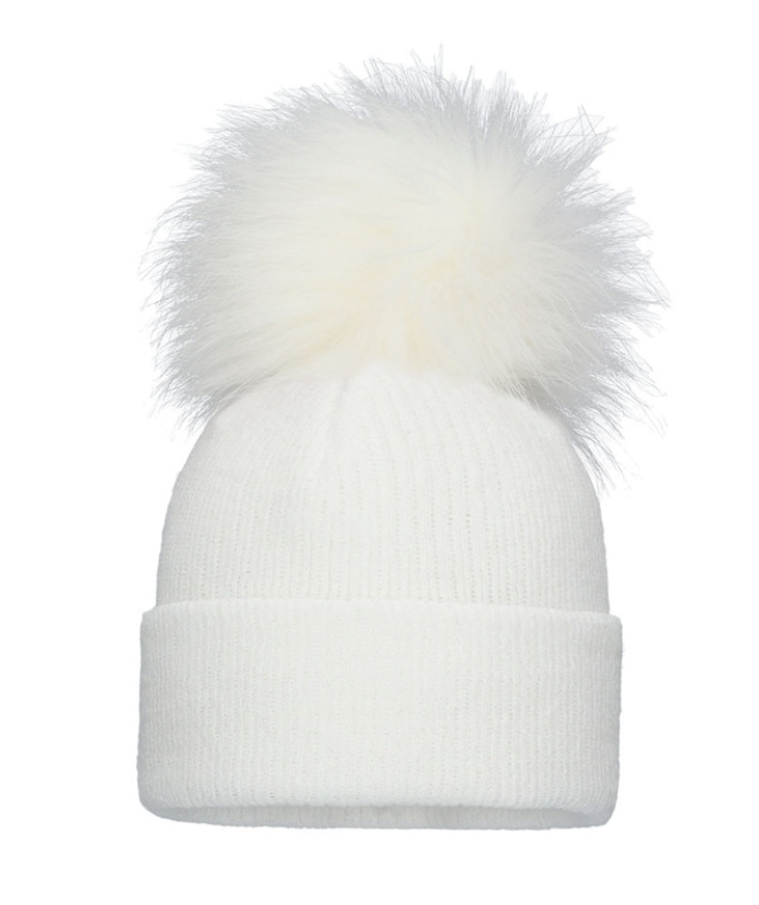 White Pom Pom Envy Baby Knit Single Hat