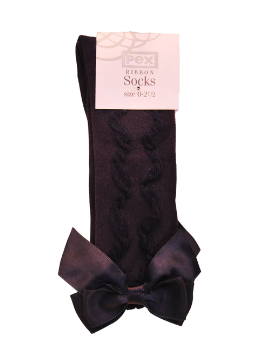 Navy Pex Grazia School Socks