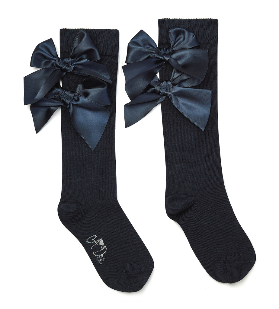 Navy ADee Poppy School Socks