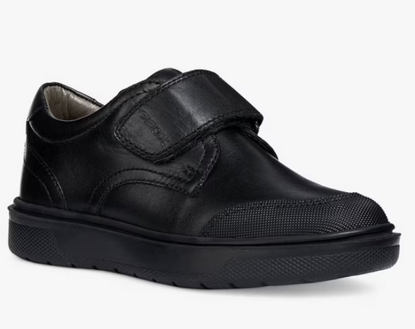 Black Geox Riddock School Shoe