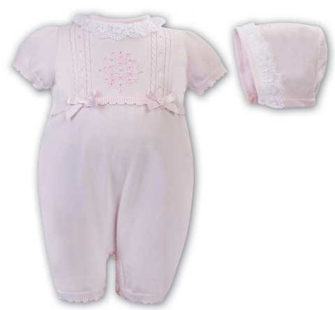 Pink Sarah Louise Girls Romper C2000