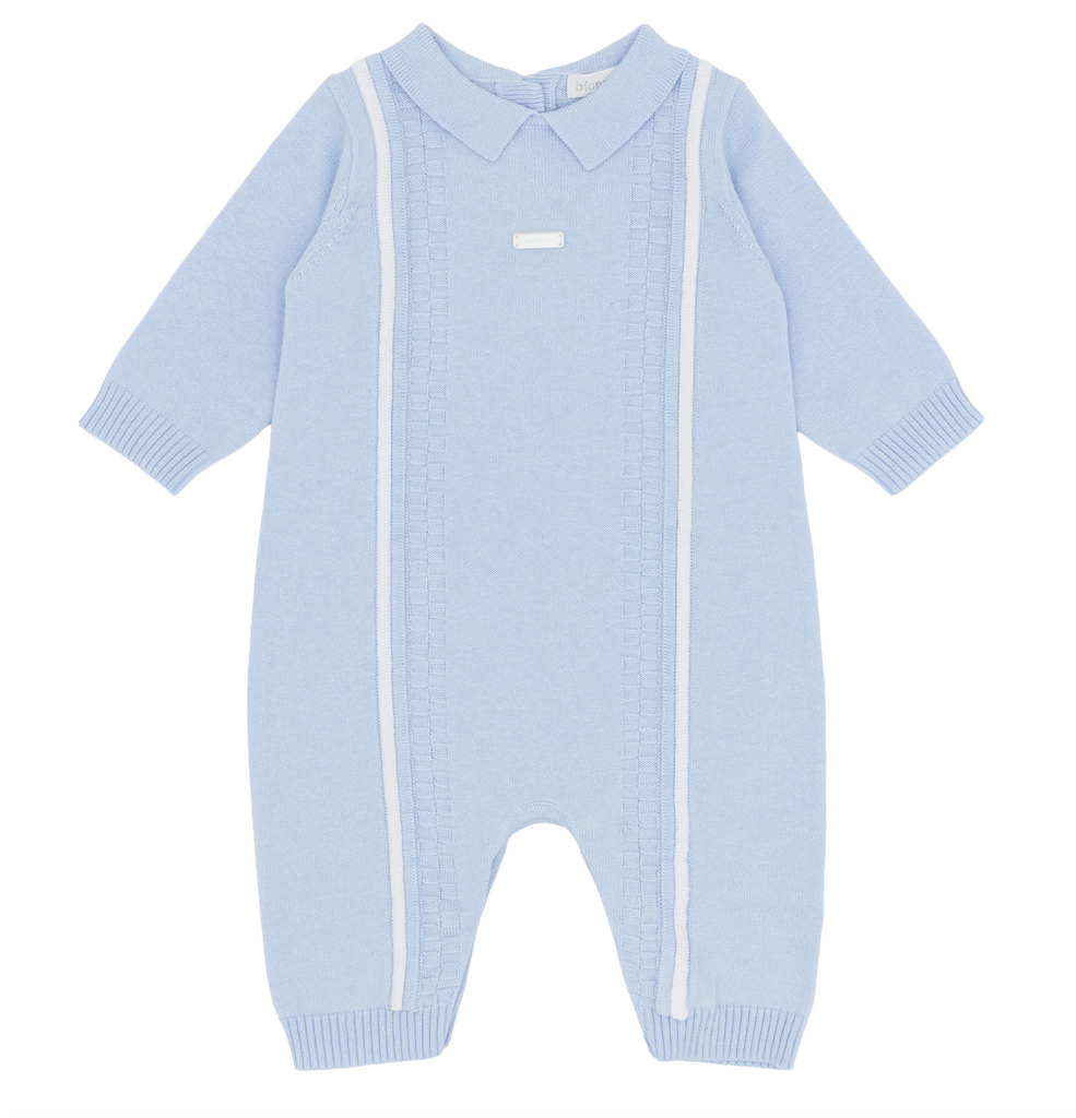 Boys Blues Baby Knitted All in One BB3132