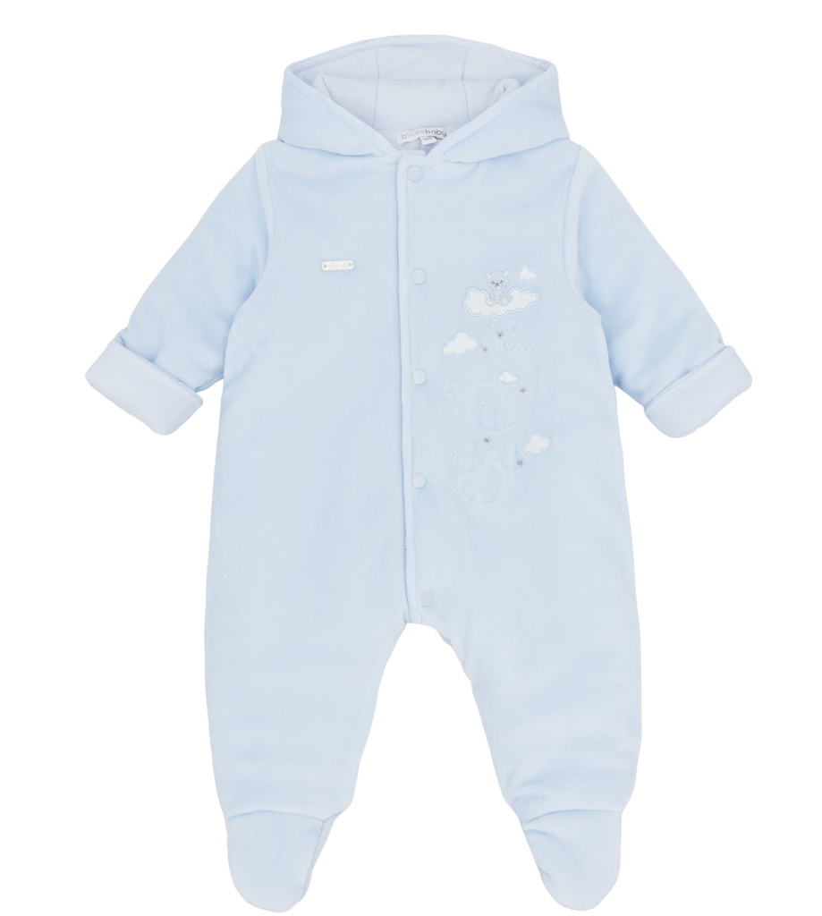 Boys Blues Baby Pramsuit BB3104