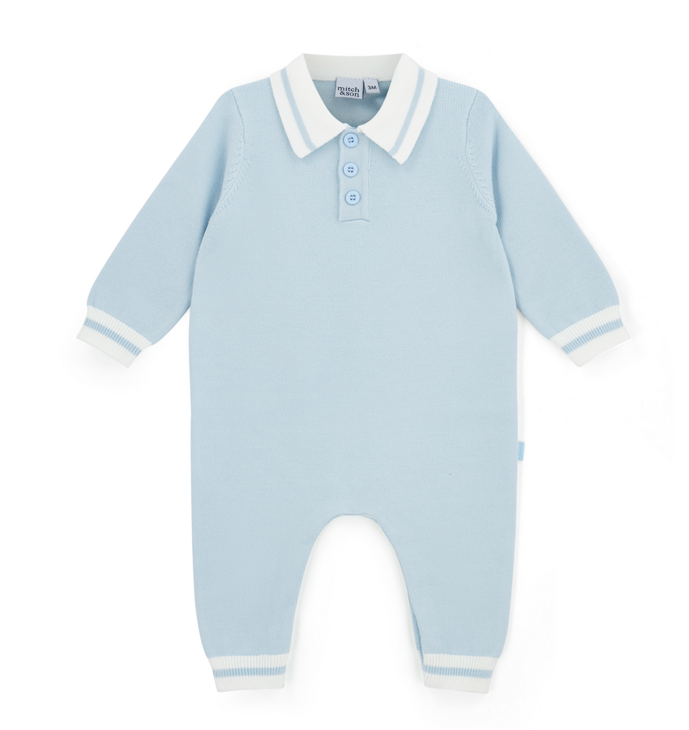 Pale Blue mitch&son Zeke Romper - PRE ORDER AVAILABLE