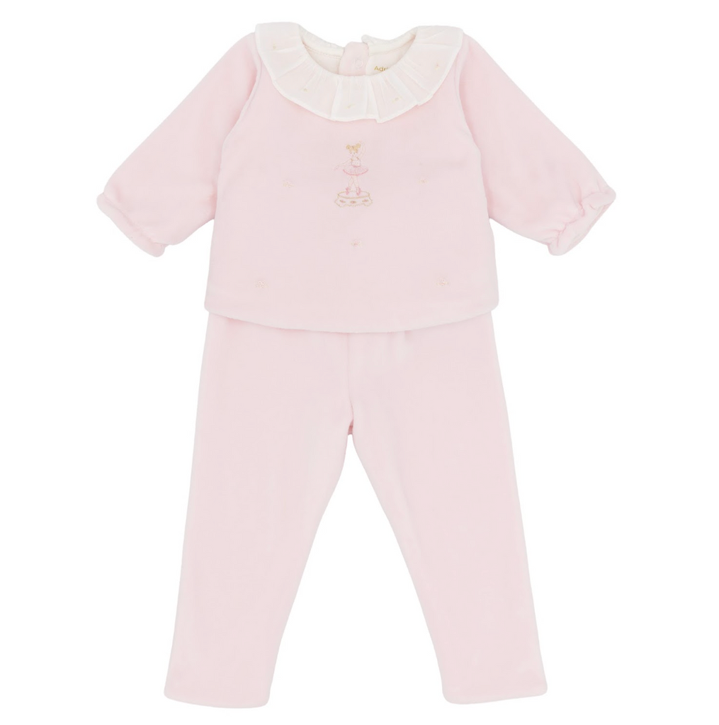 Girls Adriana Mae Velour Set 383-05