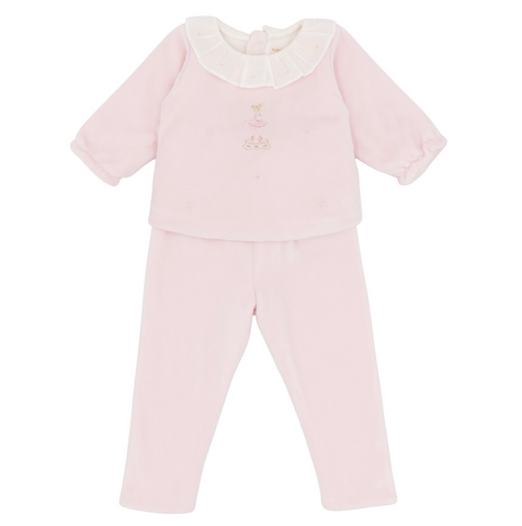 Girls Adriana Mae Velour Set 383-05