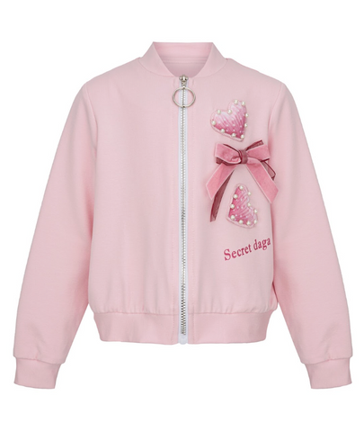 Pink Girls Daga Bomber 10831