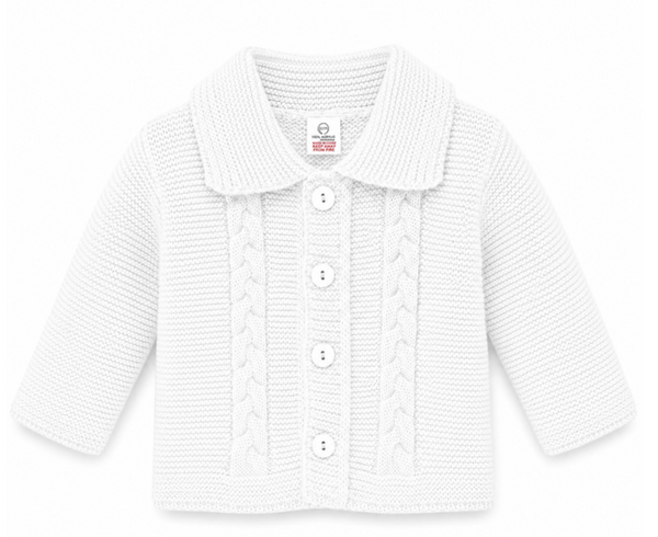 White Kleo Boys Cardigan KL24W100