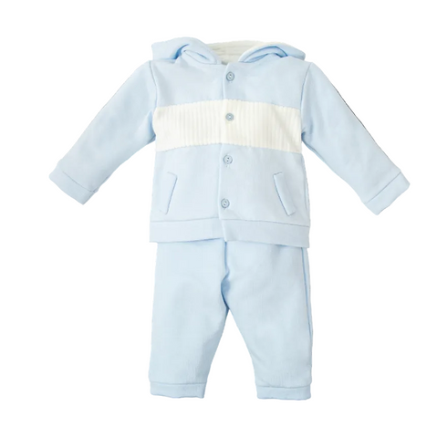 Blue Babidu Hooded Knitted Set 63458