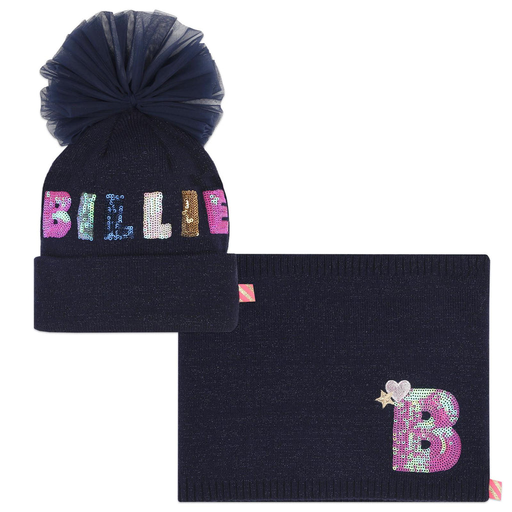 Navy Billieblush Hat & Snood Set U20611