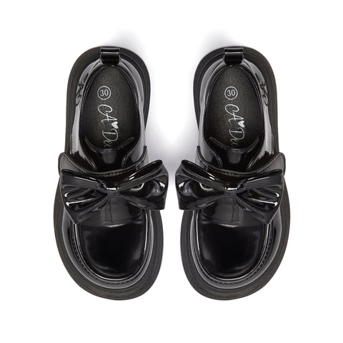 Black ADee Mary-Bow School Shoe
