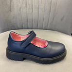 Petasil Mary 2 Navy Leather School Shoe