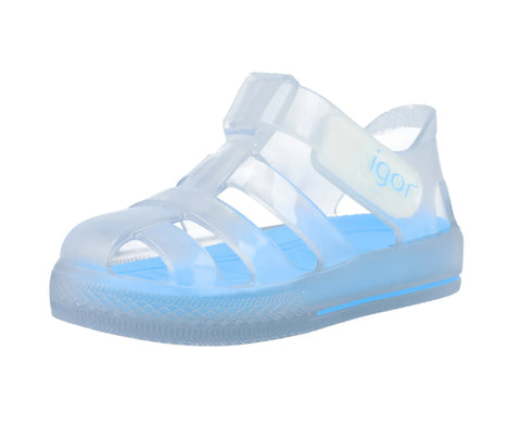 Clear Frosted and Blue Igor Shoes S10282