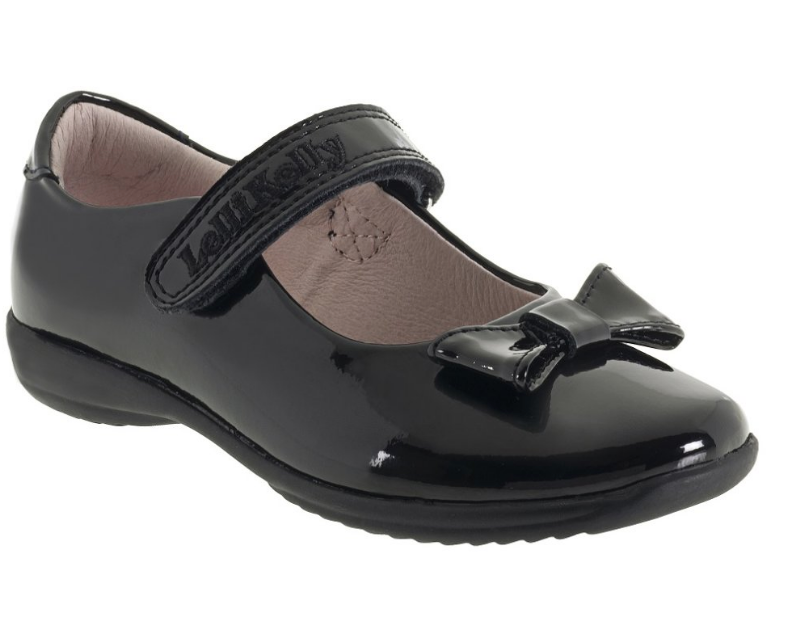 Lelli Kelly Black Patent Perrie School Shoe LK8206