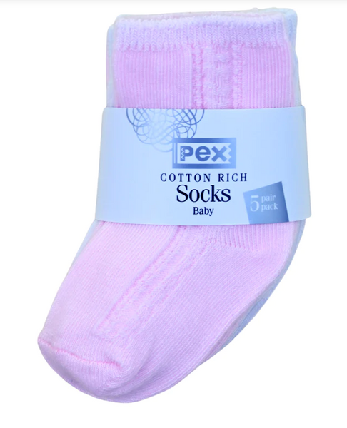 Pex Girls Socks 5 pk