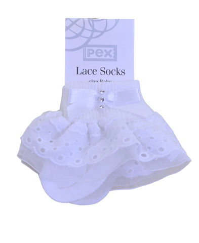 White Pex Jane Lace Socks