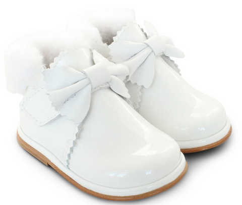 Borboleta Shania Boot - White Patentp