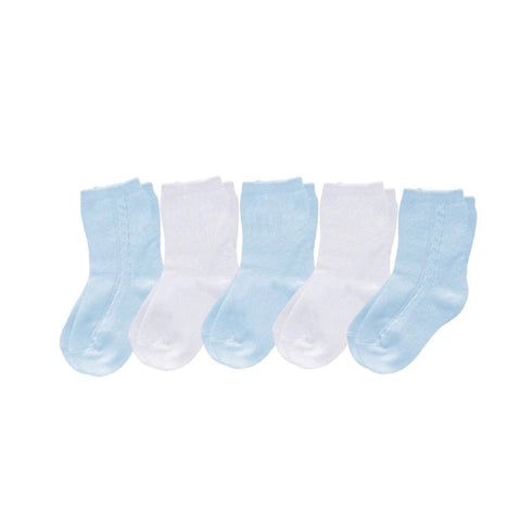 Pex Boys Socks 5pk Blue & White