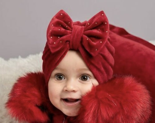 Caramelo Red Velvet Turban 244501